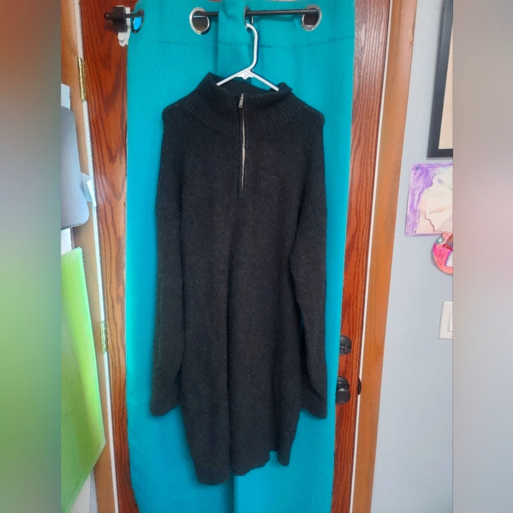 XL Tall Half-zip sweater dress